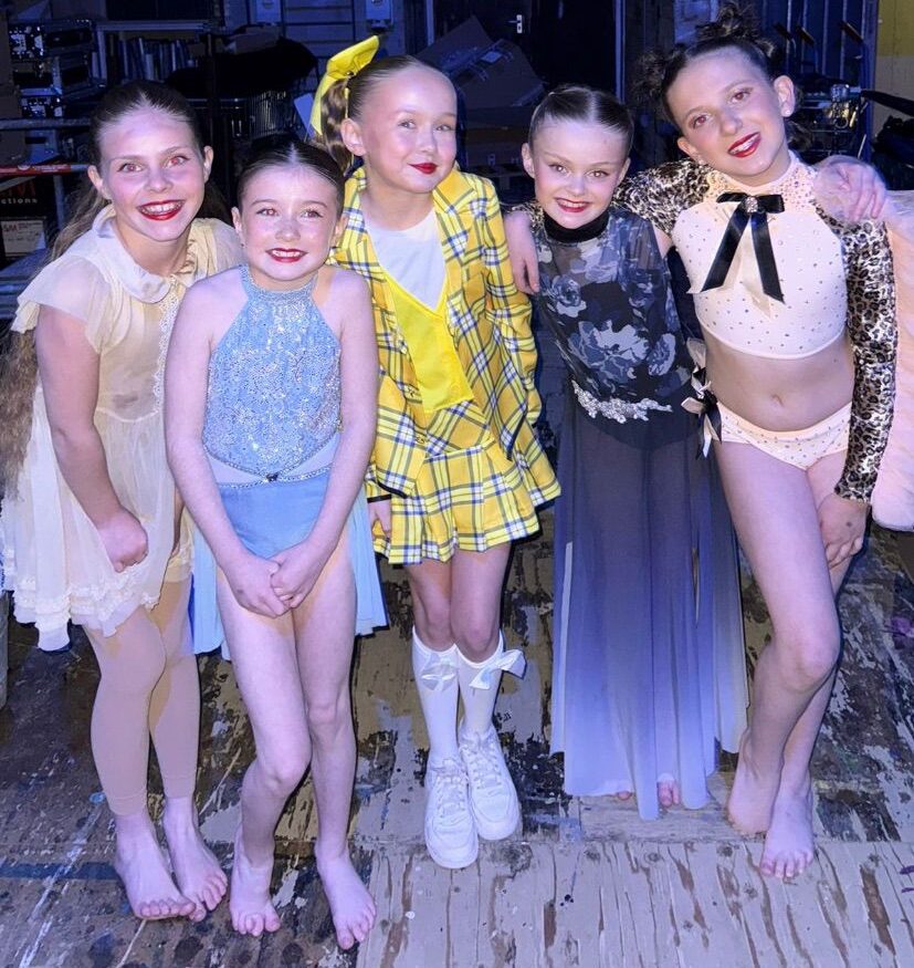 Stage performance of dance group